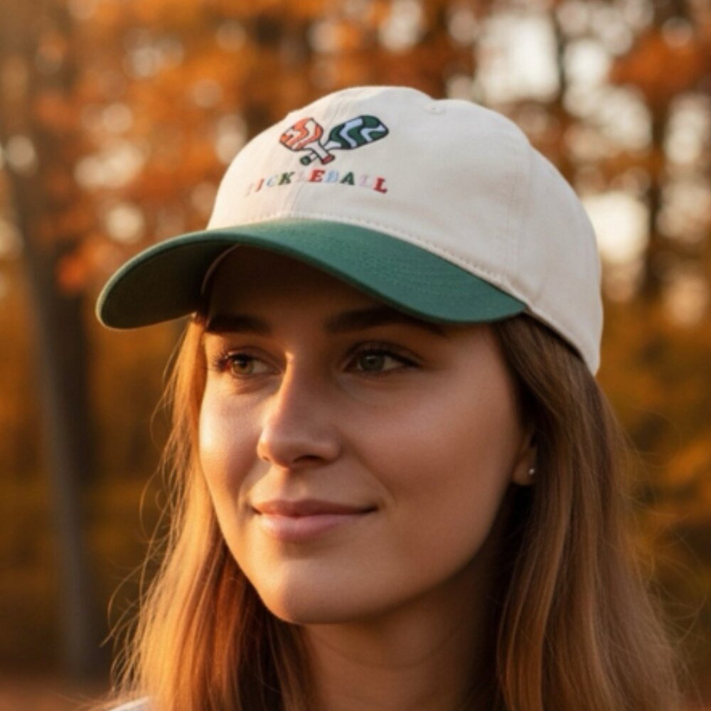 Pickleball Hat Embroidered Paddle Cap Cotton Adjustable Sports Pickleball
